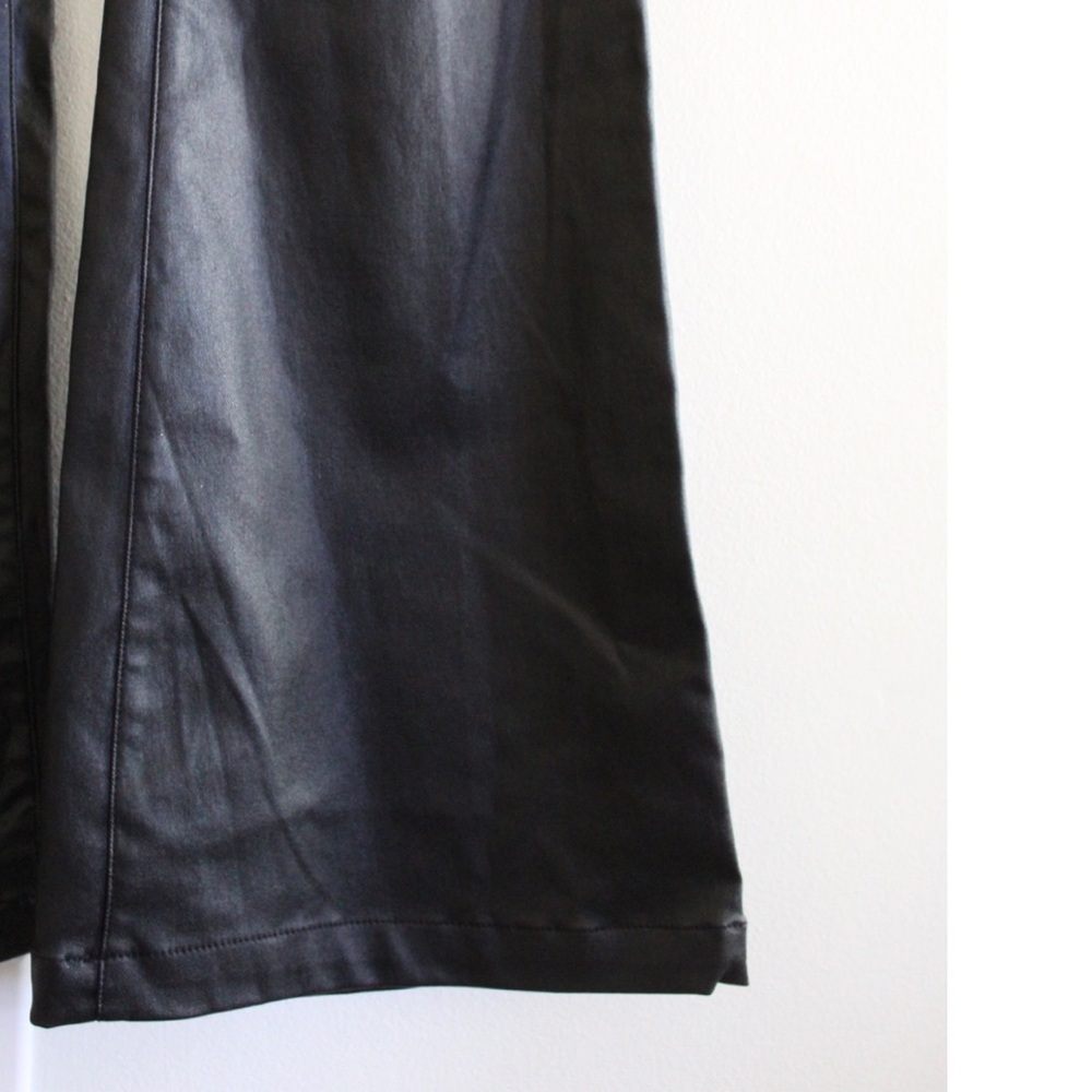 Flamingals NWT Faux Leather Flare Pants For Curvy Women Medium Brand New Black - Picture 6 of 12